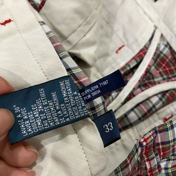 Polo Ralph Lauren Men’s Golf Shorts Bradbury Fit Bleecker Red Plaid Size 33” - Picture 4 of 4